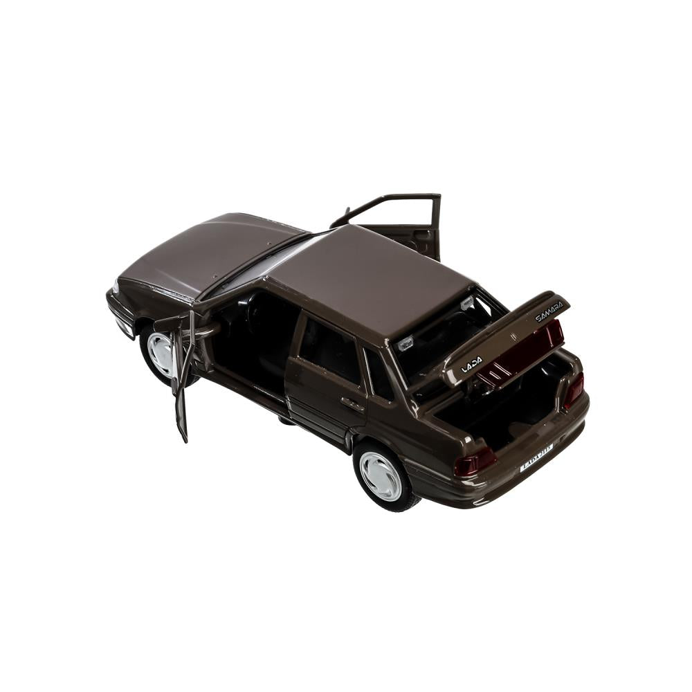 Машина металл ваз-2115 "самара" длина 12 см,серебристо-коричневый,кор. Технопарк в кор.2*36шт