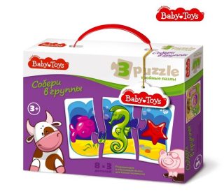 Пазлы тройные "Собери в группе" 24 эл Baby Toys (макси)
