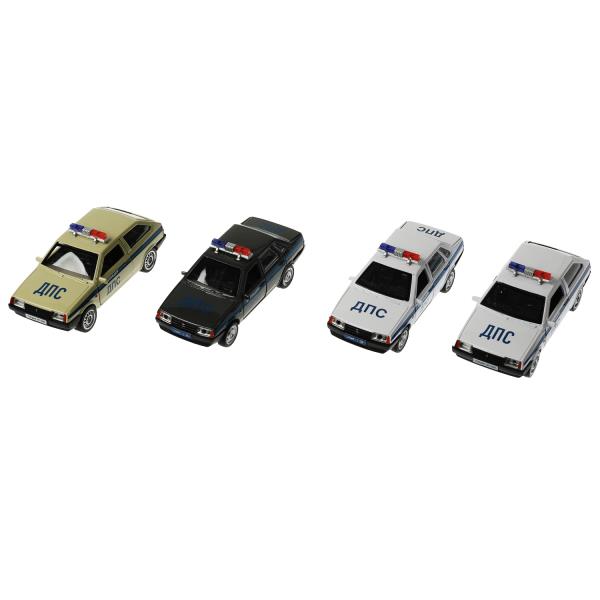 Машина металл LADA-2108/21099 МИЛИЦИЯ 12см, двер,баг,инерц, ассорт, дис. Технопарк уп-12шт в кор.6уп