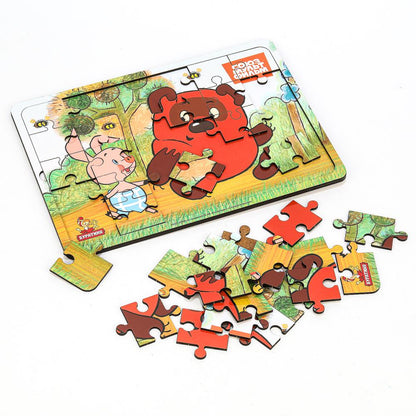 Игрушка деревянная пазл 28*19,5 см. СОЮЗМУЛЬТФИЛЬМ терм. пакет Буратино в кор.25шт