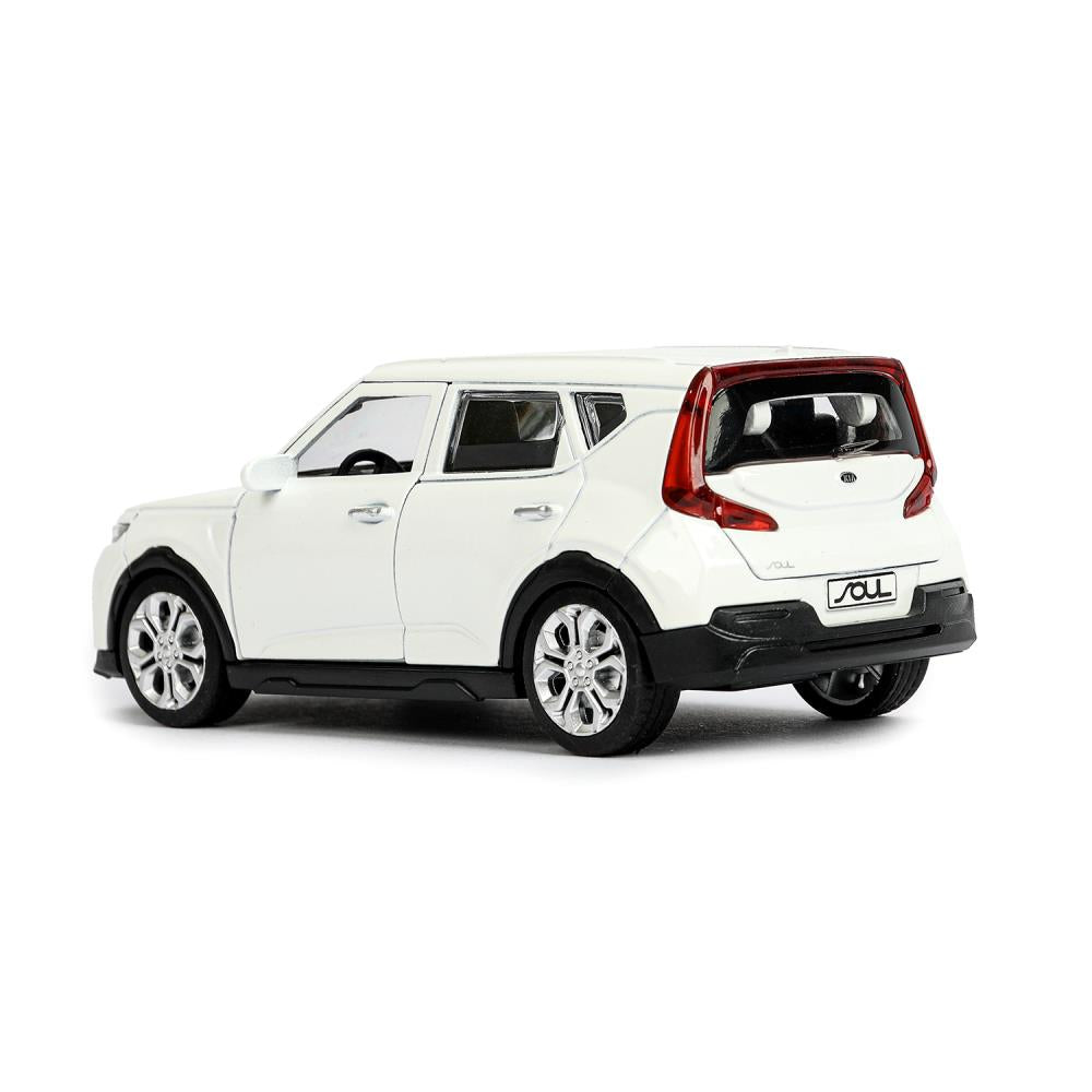 Машина металл KIA soul длина 12 см, двери, багаж., инерц, белый, кор. Parc technologique dans le cor.2*36шт