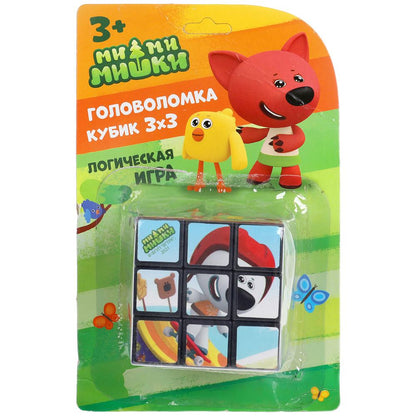 Логическая игра "Ми-ми-мишки" кубик 3х3 с картинками, блистер ТМ "ИГРАЕМ ВМЕСТЕ" в кор.2*144шт