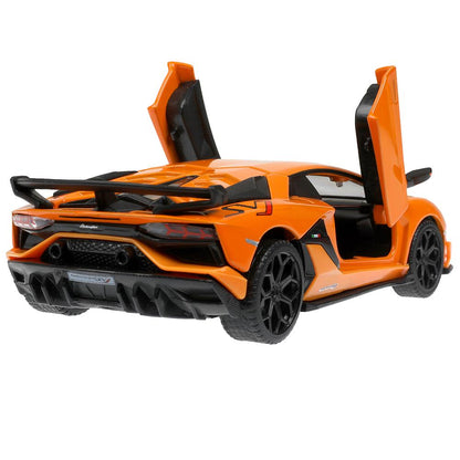 Машина металл свет-звук lamborghini aventador svj, 15,5 см, двери, инерция Технопарк в кор.2*24шт