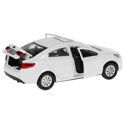Machine en métal KIA RIO de 12 cm, double, bagage, inerce, blanc, cor. Parc technologique dans le cor.2*36шт