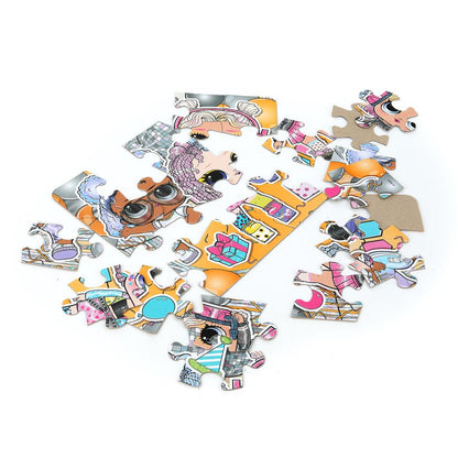 L.O.L. Пазлы в коробке, набор 2 в 1: 15 и 24 детали. 190х140х35 мм. Умные игры в кор.20шт