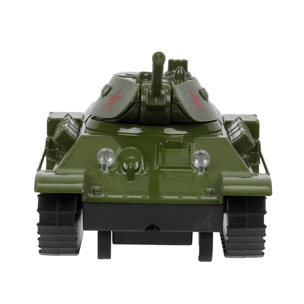 Машина металл УРАЛВАГОНЗАВОД Т-90 ТАНК Т-34 12 см,зеленый,звезда, кор. Технопарк в кор.2*32шт