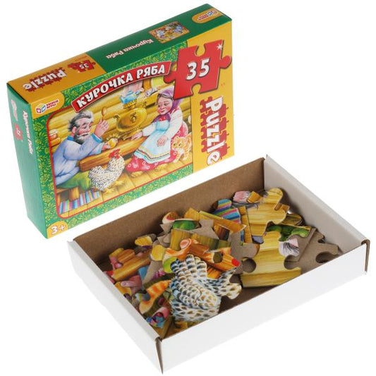 Курочка Ряба. Макси-пазлы в коробке. 35 деталей. 180х127х35 мм. Умные игры в кор.24шт