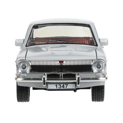 ГАЗ 2401 свет-звук 19,7 см, дв, кепка, сумка, ин, серый Технопарк в кор.2*24шт