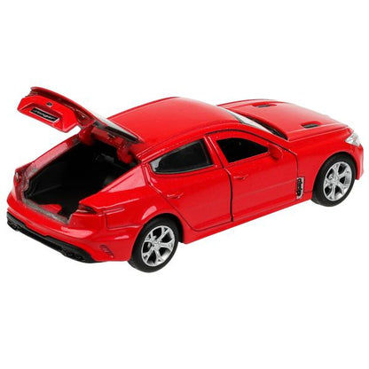 STINGER-12-RD336380 Machine métallique KIA STINGER pour voiture 12 cm, double, bagage, moteur, rouge, cor. Technologie