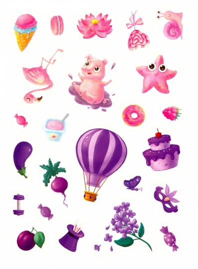 100 НАКЛЕЕК. ЦВЕТА