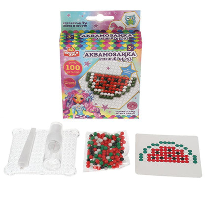 Набор д/детского тв-ва аквамозаика арбуз МУЛЬТИ АРТ в кор.48шт