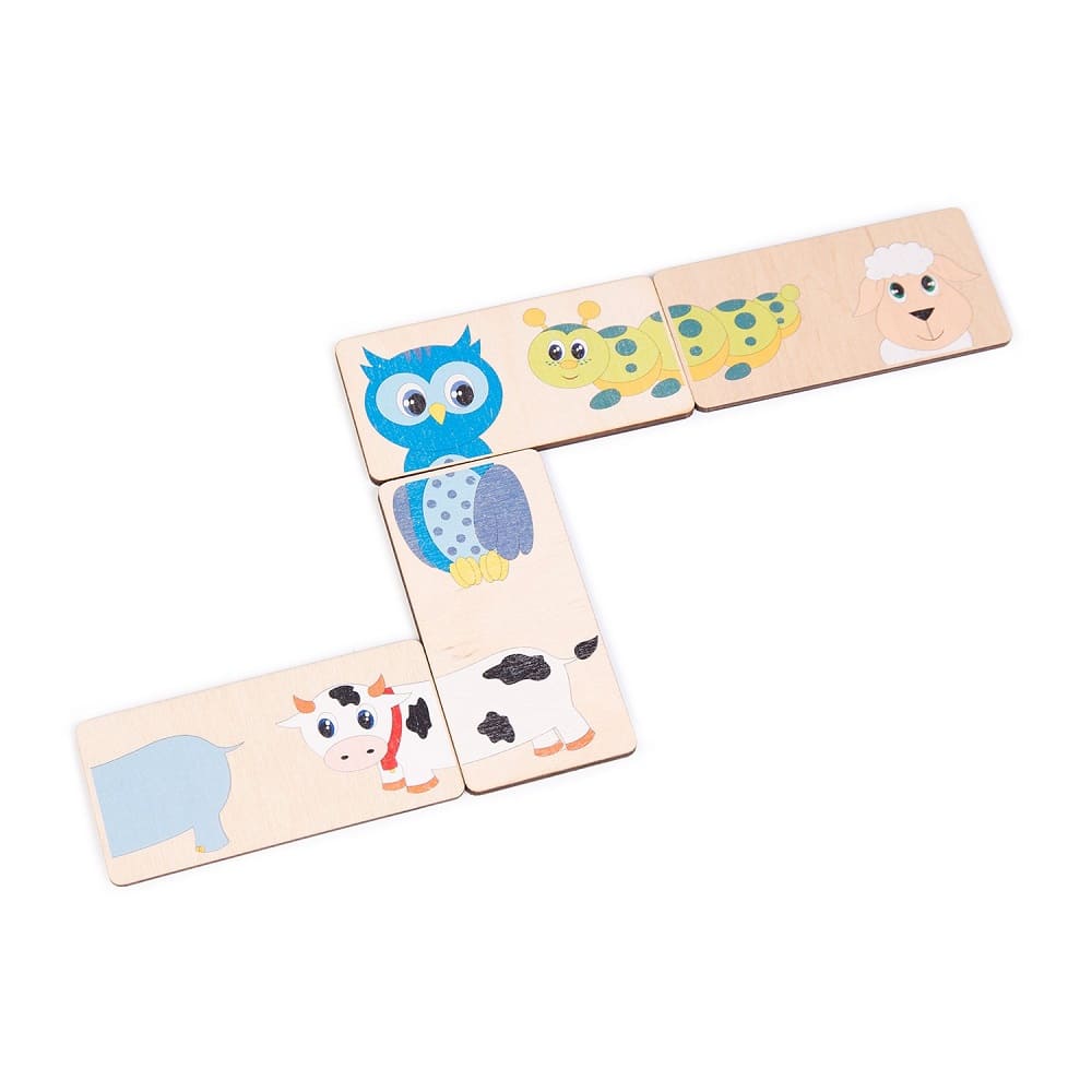 00771 Домино деревянное "Веселая змейка"