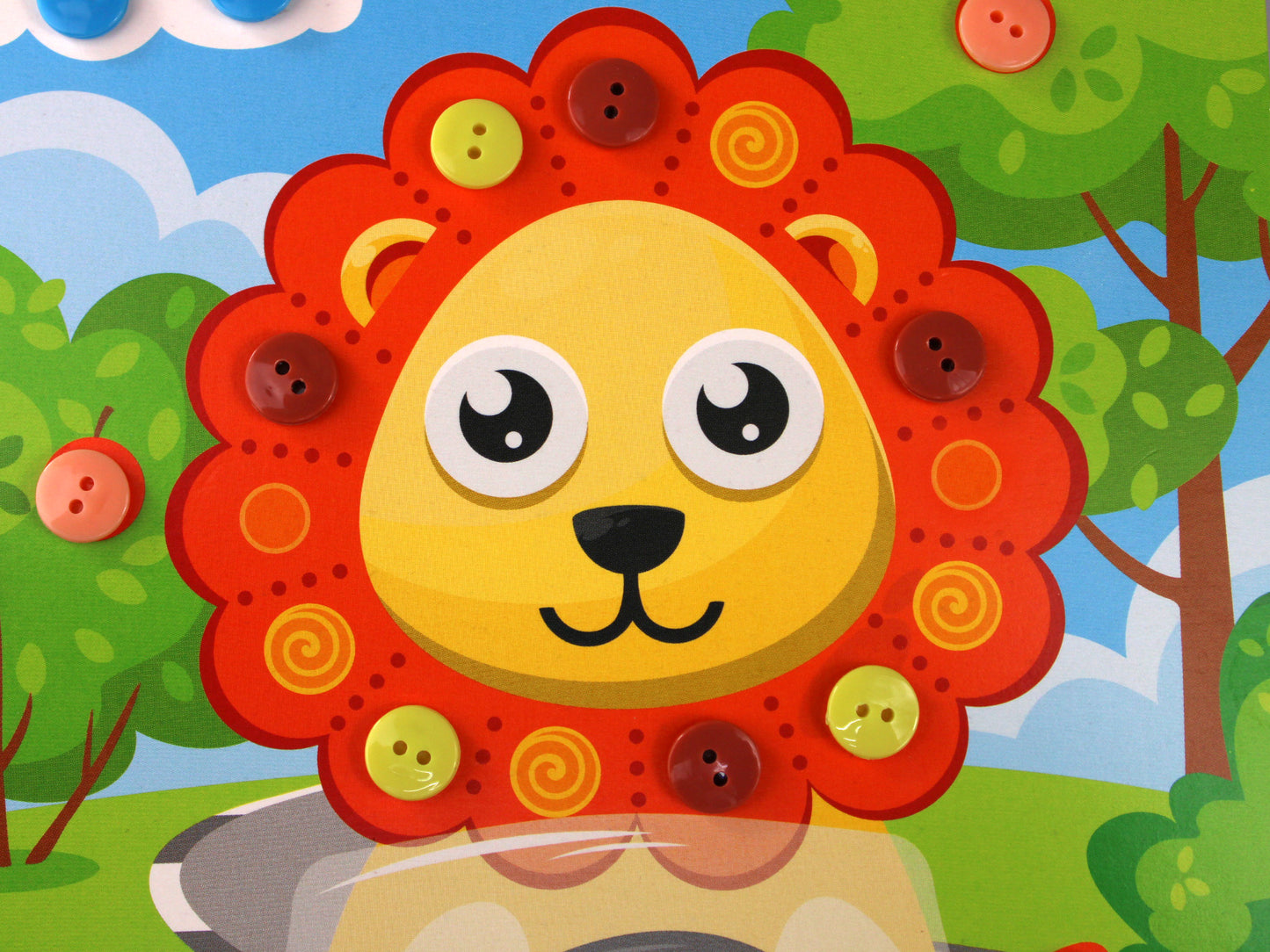 Аппликация из пуговиц "Львенок" 180х250 (европодвес)