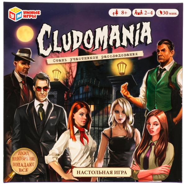 Cludomania. Настольная игра-ходилка квадрат. 40 карточек. 250х250х55мм. Умные игры в кор.10шт
