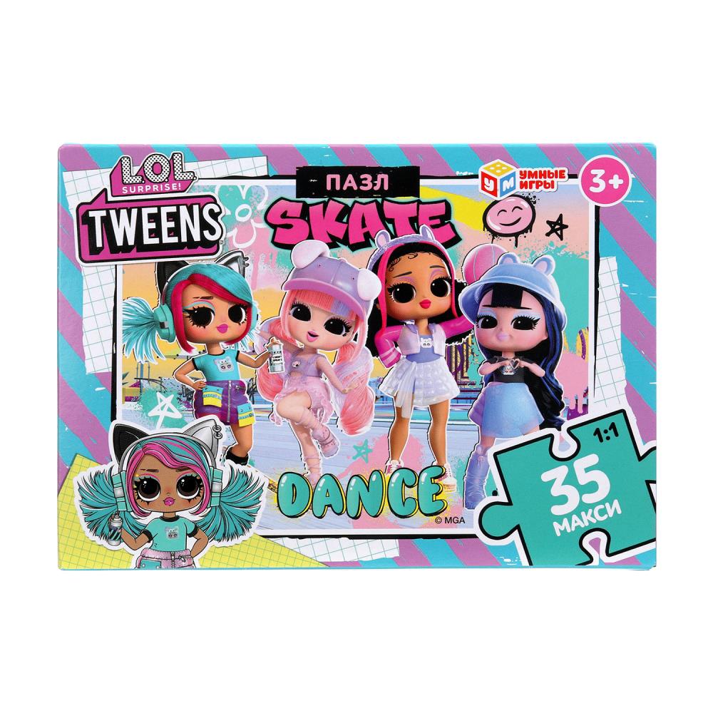 LOL Tweens. ЛОЛ. Пазлы в коробке 35 деталей МАКСИ. 180х127х35 мм. Умные игры в кор.24шт