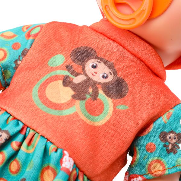 Пупс озвуч Чебурашка 30см, пьет, писает, закр. глазки, 4 акс КАРАПУЗ в кор.12шт