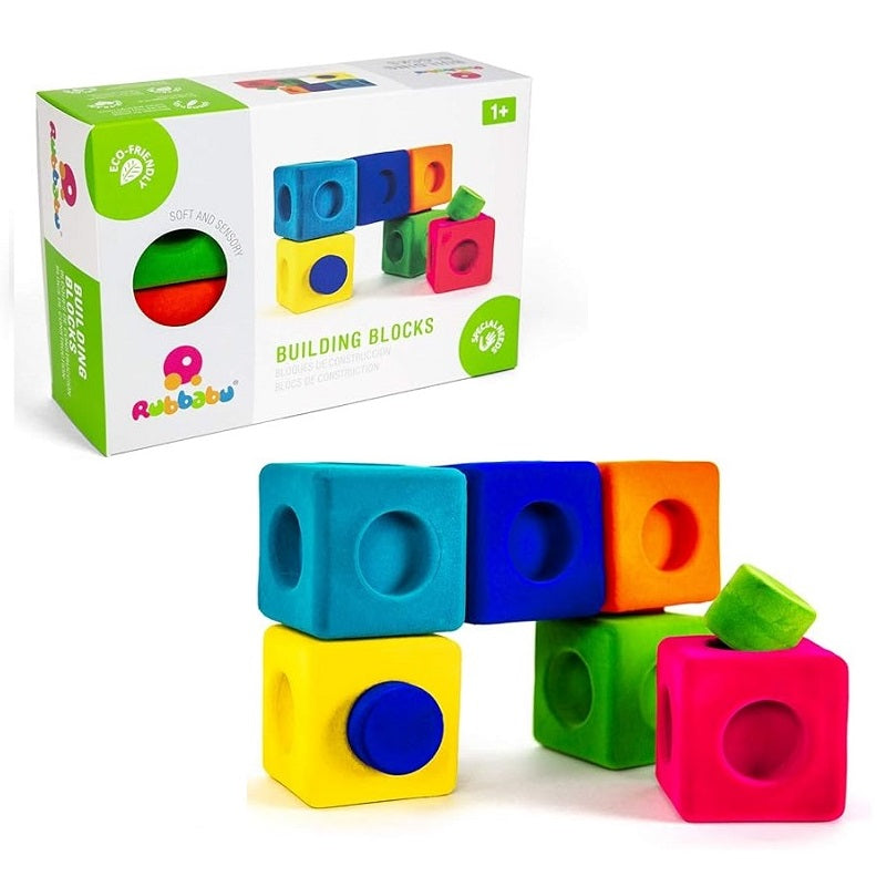 Rubbabu. 20290 Мягкий конструктор "Rubbablox" 6 дет.