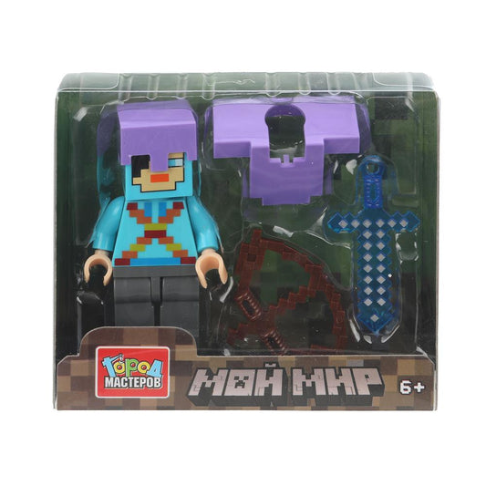 Конструктор фигурка мой мир с аксессуарами Город мастеров в кор.120шт