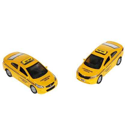 Машина металл KIA RIO/HYUNDAI SOLARIS 12 см,двери,багаж,инер,ассор,кор. Технопарк уп-12шт в кор.6уп