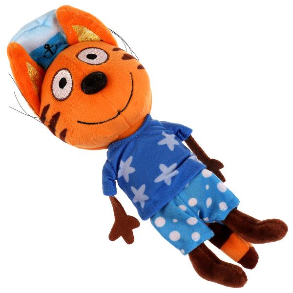 A20157-15 331425 Игрушка мягкая Три Кота Коржик в пляжной одежде 15см, муз. чип, в пак МУЛЬТИ-ПУЛЬТИ