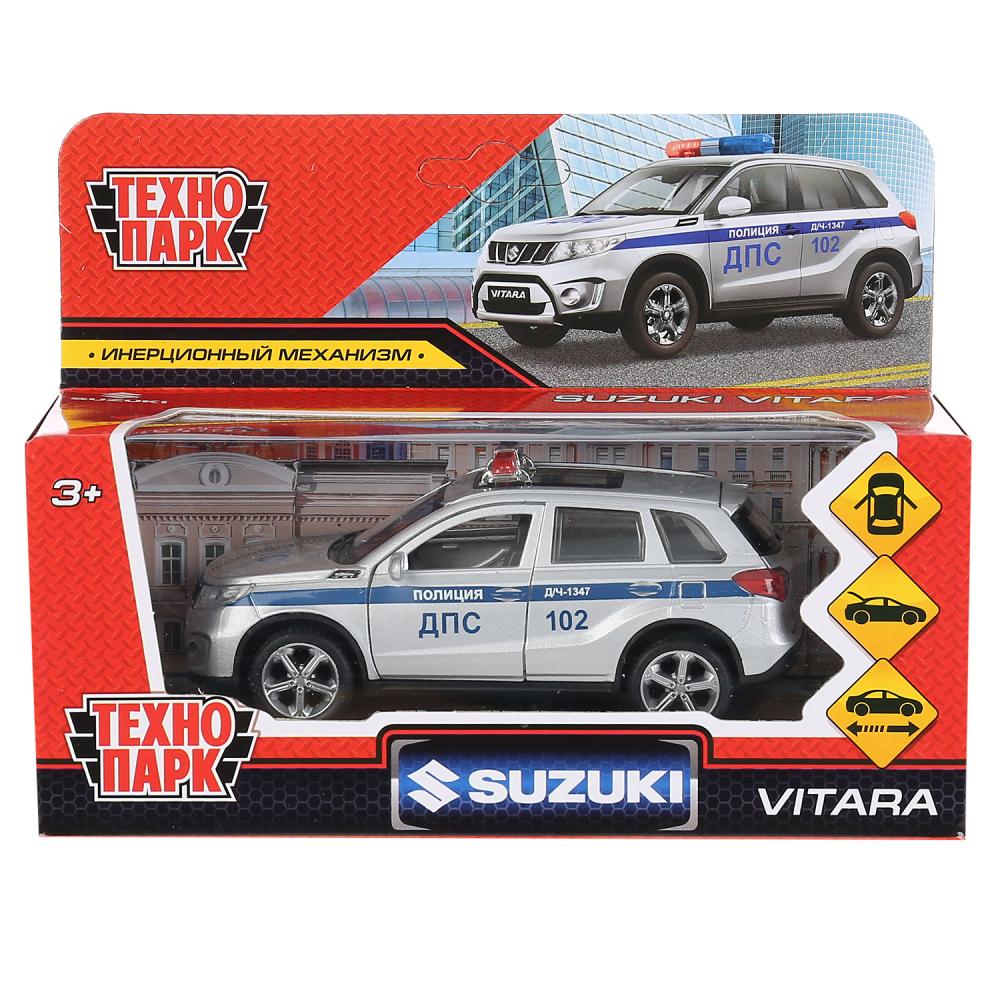 Machine en métal SUZUKI VITARA ПОЛИЦИЯ 12 cm, double, bagage, serebr, в кор. Parc technologique dans le cor.2*36шт