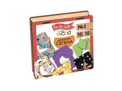 Игра настольная деревянная "Досочки Сегена" №2 (18 эл) Far far land Wood