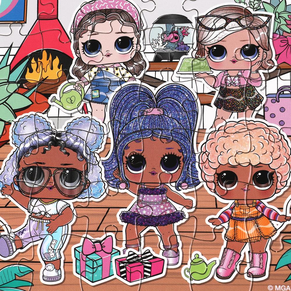 L.O.L. Пазлы в коробке, набор 4 в 1: 9, 16, 25, 36 деталей. 175х175х50 мм. Умные игры в кор.20шт