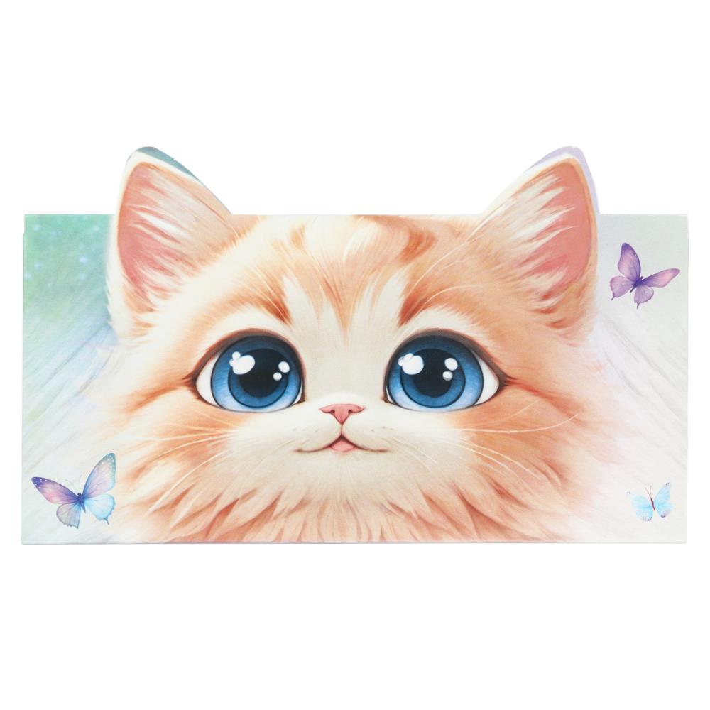 Конверт для денег кошка, фигурный, поздравляю ЧУДО ПРАЗДНИК уп-10шт в кор.100уп