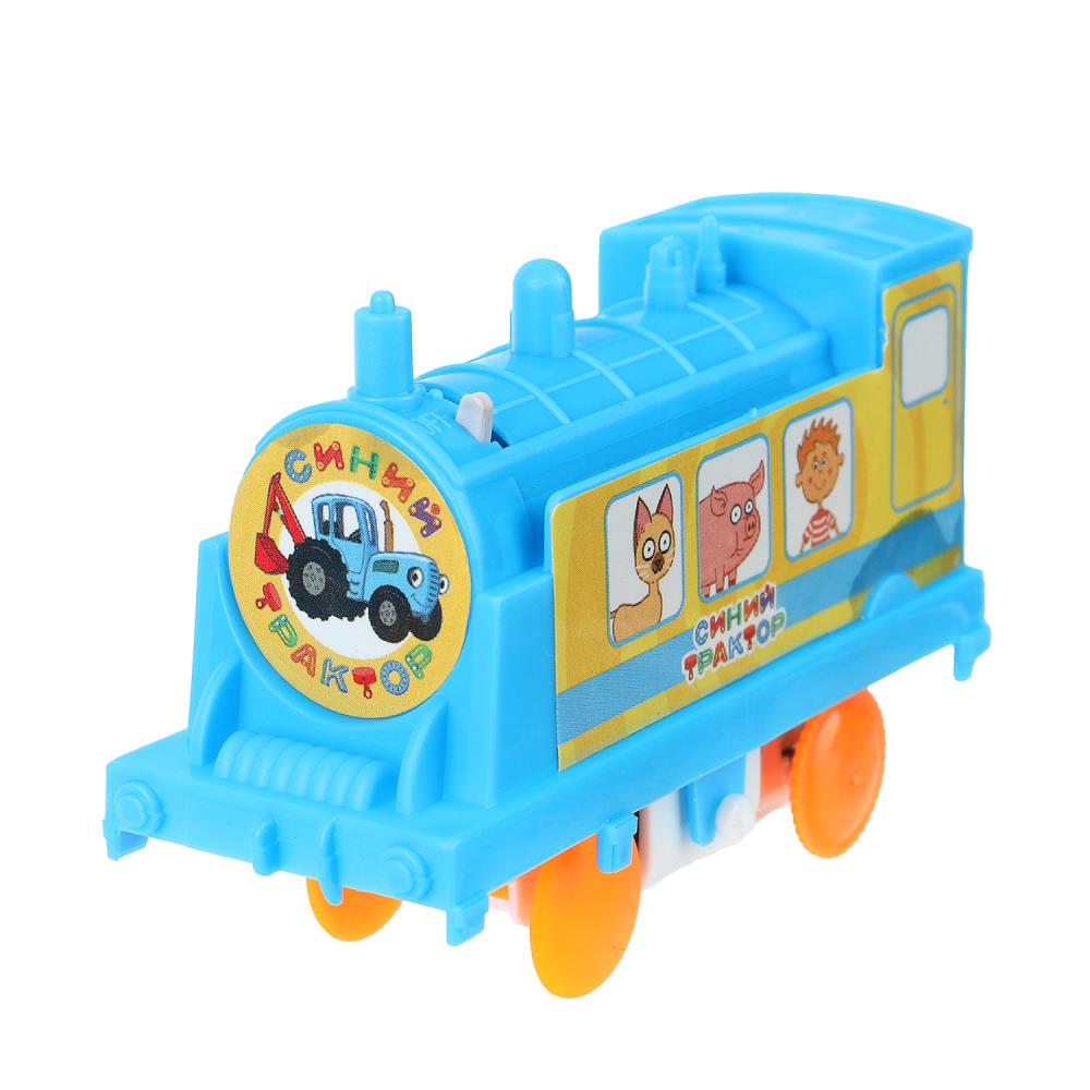 Железная дорога мультяшная СИНИЙ ТРАКТОР длина пути 118, кор.35*27*4см ТЕХНОДРАЙВ в кор.2*30шт