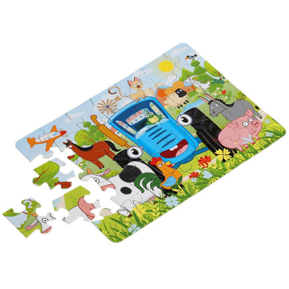 Синий трактор. Макси-пазлы в коробке. Пазл 35 деталей. Умные игры в кор.24шт