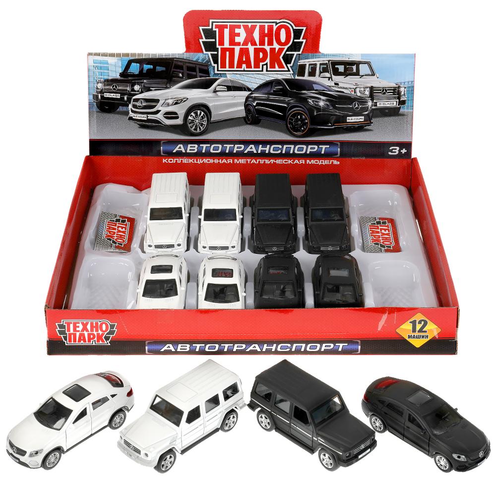 Машина металл MERCEDES-BENZ g-class/mercedes gle-coupe 12см, дв,баг, асс. Технопарк уп-12шт в кор6уп
