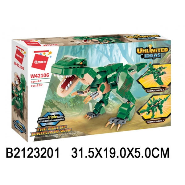 Constructeur en plastique. dinosaure 287 jours. dans le cor. dans le cor.32шт