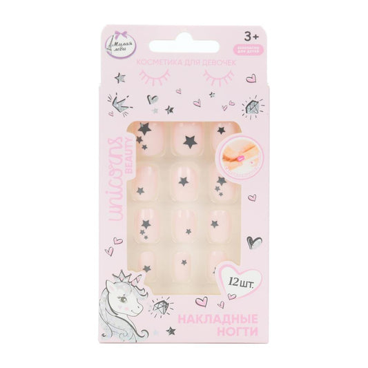 Накладные ногти-единорог в коробке МИЛАЯ ЛЕДИ в кор.60*12шт