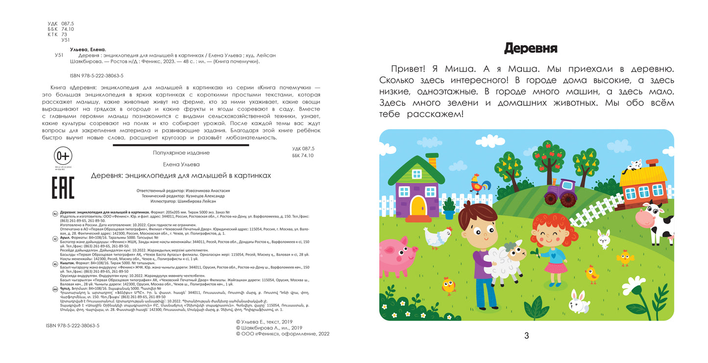 Деревня: энциклопедия для малышей в картинках