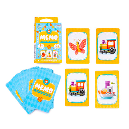 Игра настольная "МЕМО" для малышей. Серия АКТИВ time
