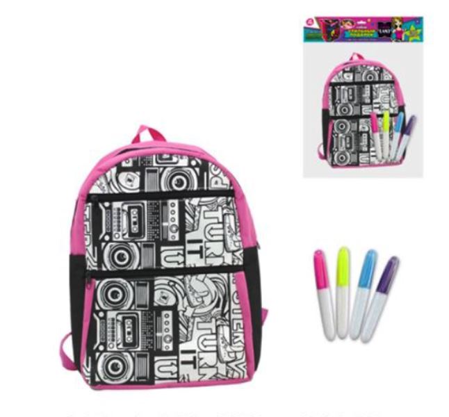 Lapulli Kids. Игровой набор "Стильный подарок" (рюкзак, 4 разноцв. маркера) арт.5751/200565800