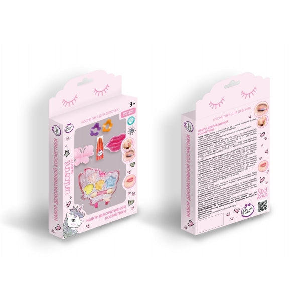 Косметика ДЛЯ ДЕВОЧЕК набор косметики: тени для век, блеск и помада для губ МИЛАЯ ЛЕДИ в кор.2*144шт