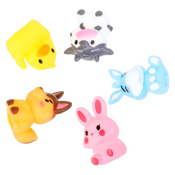 Игрушка пластизоль для купания пальчиковый театр животные на блист. КАПИТОШКА в кор.2*120шт