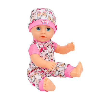 Пупс озвучивает 25см, Шаинский музыка пьет, пишет, закр. глазки, 4акс, 100 фраз КАРАПУЗ в кор.24шт