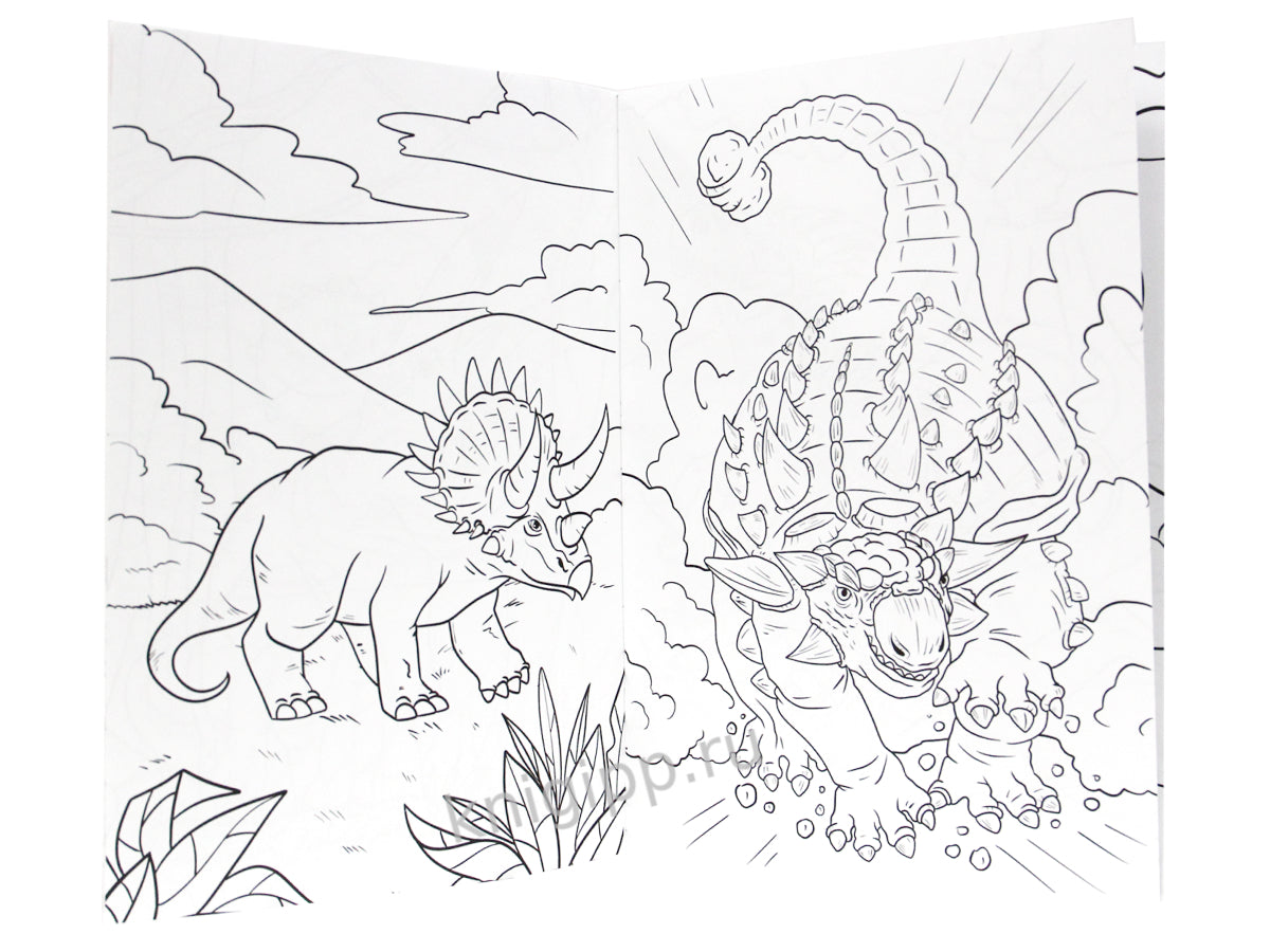 РАСКРАСКА А4 эконом. ЭРА ДИНОЗАВРОВ