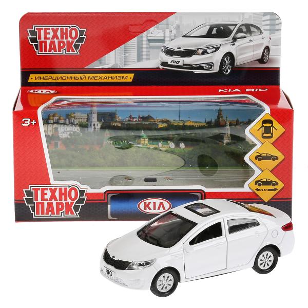 Machine en métal KIA RIO de 12 cm, double, bagage, inerce, blanc, cor. Parc technologique dans le cor.2*36шт
