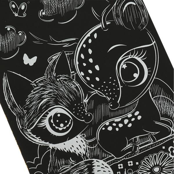 Набор д/дет тв-ва гравюра 10*15 см, олененок и лисенок, золотая МУЛЬТИ АРТ в кор.200шт