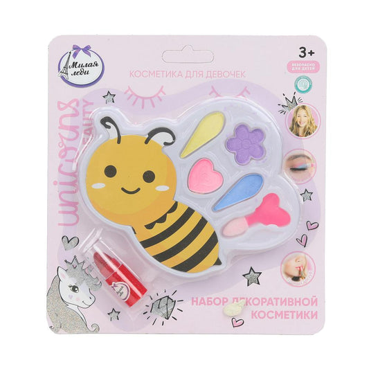 Косметика ДЛЯ ДЕВОЧЕК набор косметики: тени для век, помада для губ МИЛАЯ ЛЕДИ в кор.2*432шт