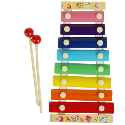 Игрушка деревянная МАЛЫШАРИКИ металлофон 9*1,5*18,5, коробка Буратино в кор.100шт