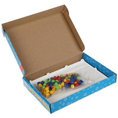 Синий tracteur. Mosaïque en plastique. 100 poissons. 4 jours. Pôle 280х200мм. dans le cor. Умные игры в кор.16шт