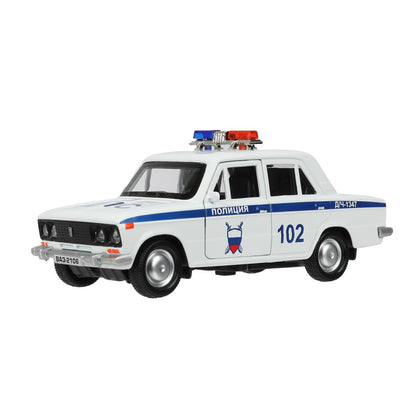 Модель пластик ГАРАЖ ПОЛИТИЯ 20,5 см, ваз 2106, син, кор. Технопарк в кор.24шт