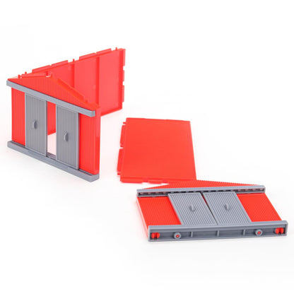 Модель пластик СИНИЙ ТРАКТОР ГАРАЖ с коровой и овцой ИГРАЕМ ВМЕСТЕ в кор.2*48шт