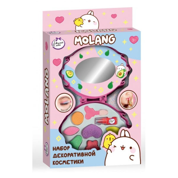 Косметика ДЛЯ ДЕВОЧЕК Molang тени для век, помада, МИЛАЯ ЛЕДИ в кор.2*96шт