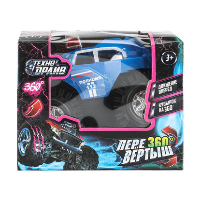 Машина-перевертыш на бат., кор.11*9*8см ТЕХНОДРАЙВ в кор.2*120шт