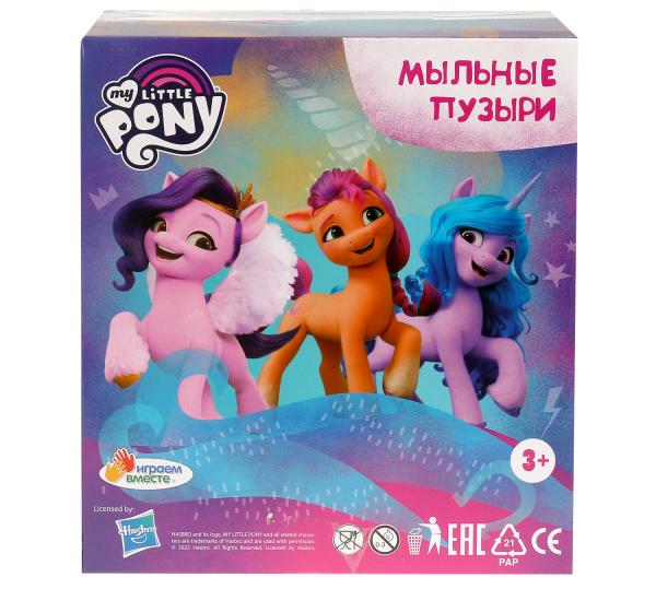 Мыльные пузыри МОЙ МАЛЕНЬКИЙ ПОНИ 60 мл, в колбе 27 см Играем вместе уп-48шт в кор.3уп